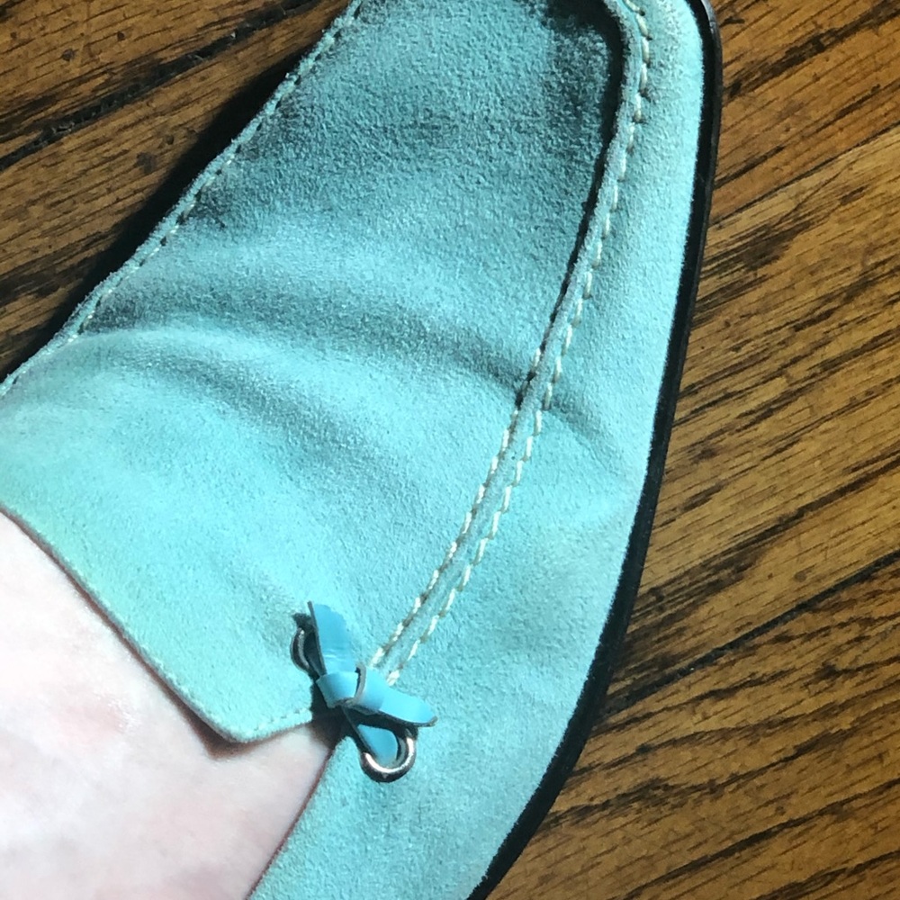 Tiffany Suede Franco Sarto Kitten Mules 9M